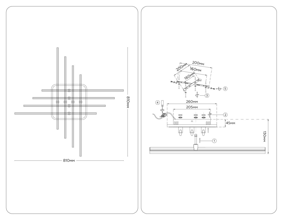 Потолочный светильник Ambrella Light Comfort LineTech FL6261