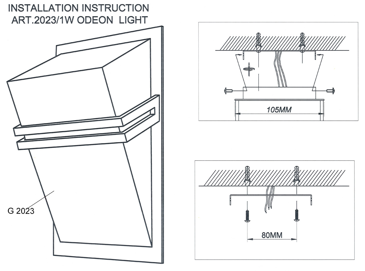 Настенный светильник Odeon Light Tiara 2023/1W