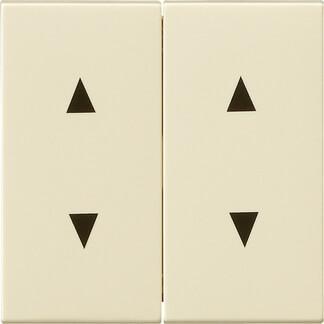 Лицевая панель Gira System 55 выключателя двухклавишного Стрелки кремовый глянцевый 115001