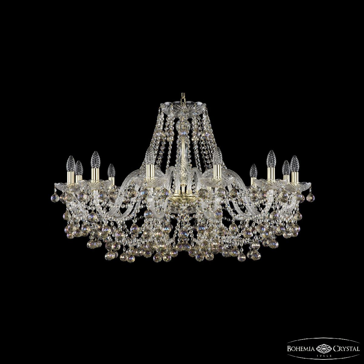 Подвесная люстра Bohemia Ivele Crystal 1409/12/360 G K801