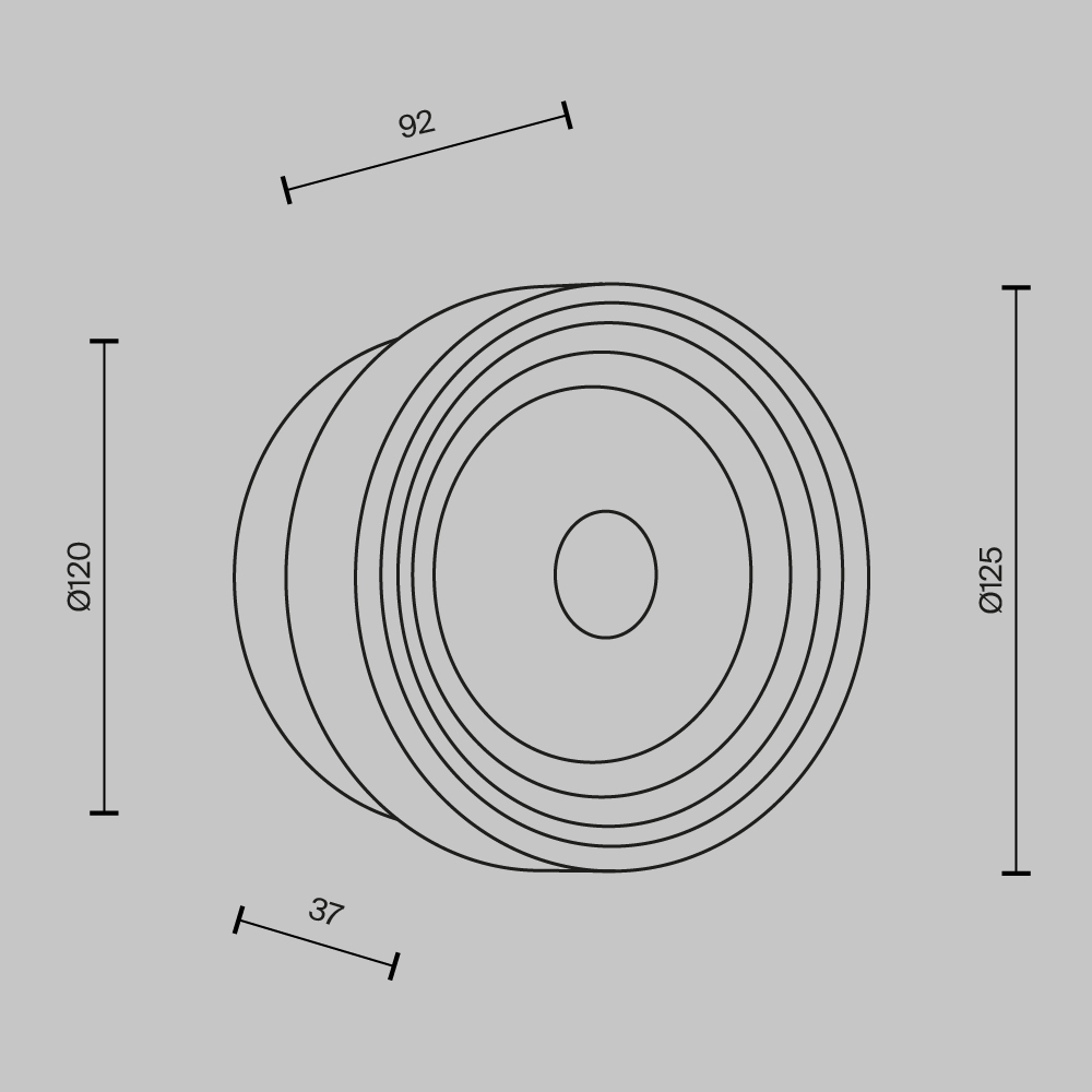 Настенный светильник Maytoni Olo MOD493WL-L6PTK2