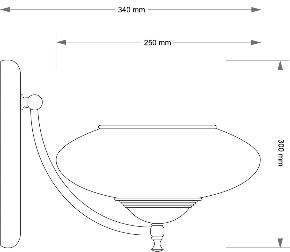Бра Kutek San Marino Lampshade SAN-K-1(P/A)CR