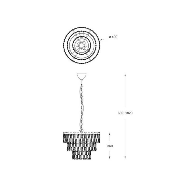 Подвесная люстра Zumaline Anzio P0480-04A-F4D7