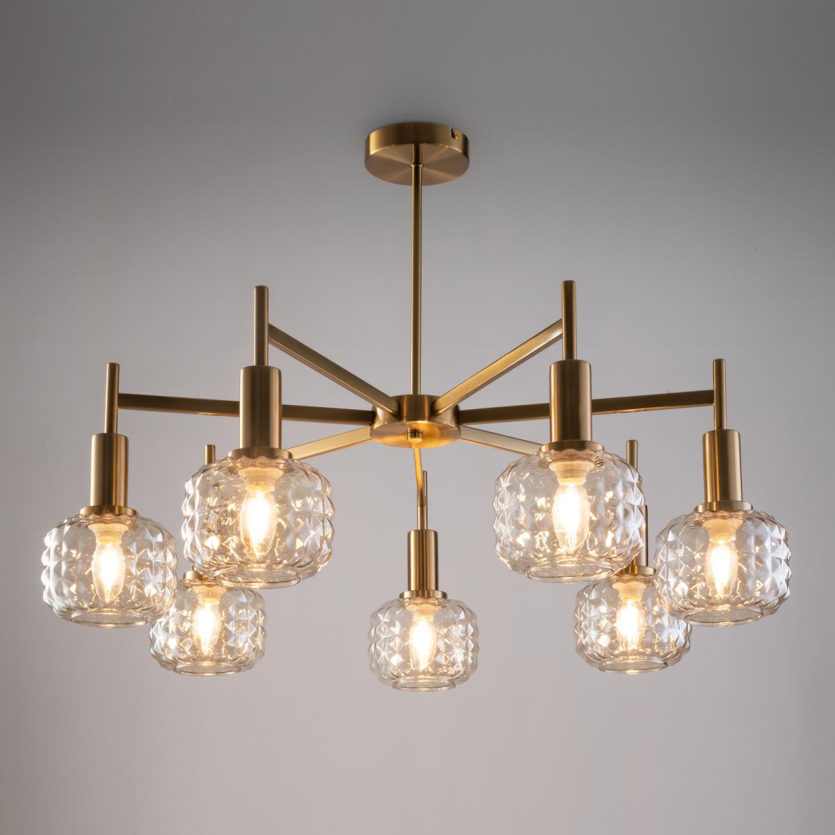 Люстра на штанге Freya Fero FR5366CL-07BS