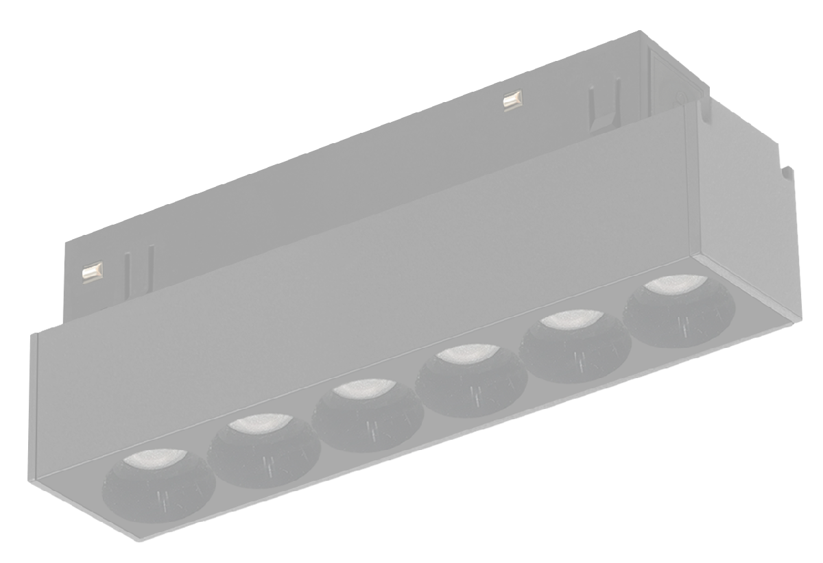 Трековый магнитный светильник iLedex Vision 4822-002-L120-6W-38DG-3000K-BK