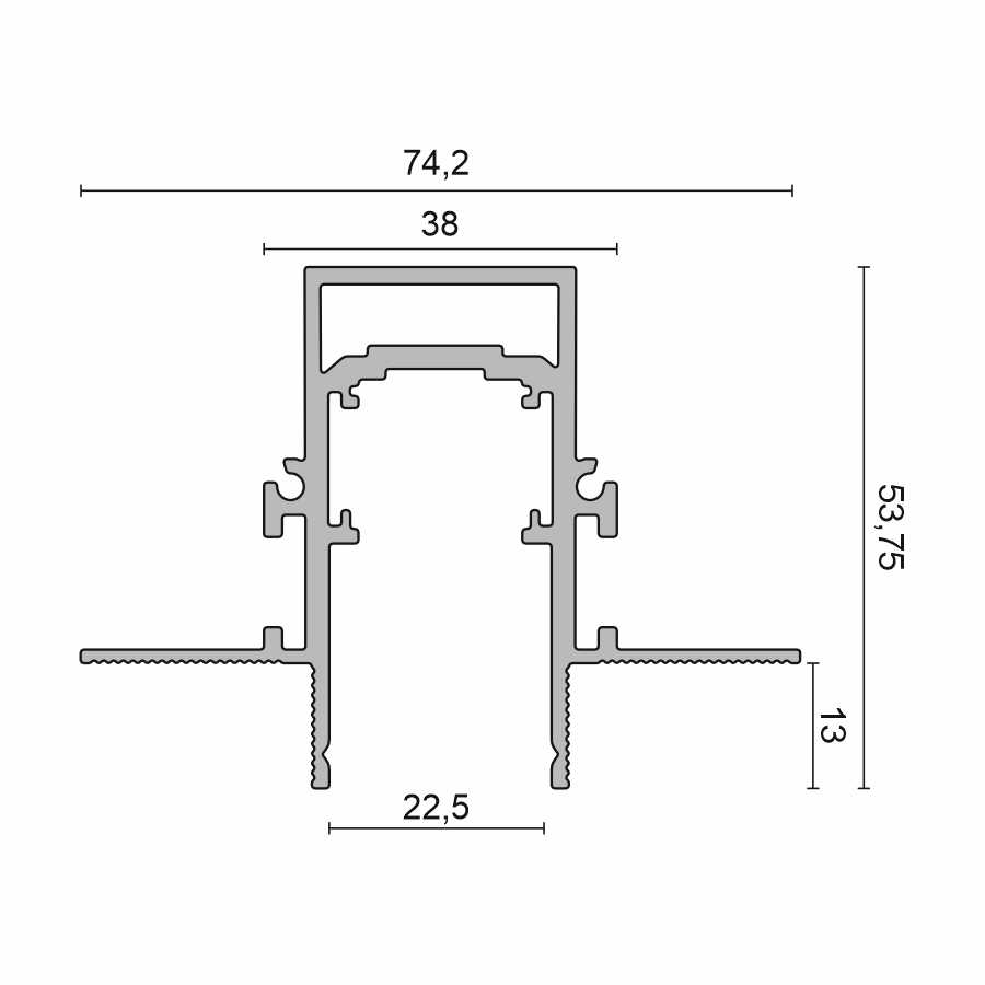 Встраиваемый магнитный трек Ledron АВД-7715 White 00000017940