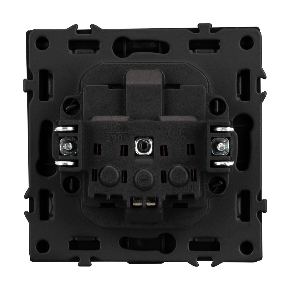Розетка зк со шторками и крышкой софт-тач черный оникс Arlight SCT-MCP-SFPL-BK (250V, 16A) 054281(1)