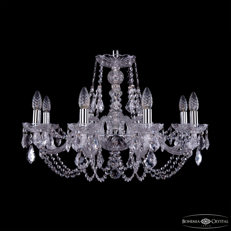 Подвесная люстра Bohemia Ivele Crystal 1406/8/240 Ni Leafs