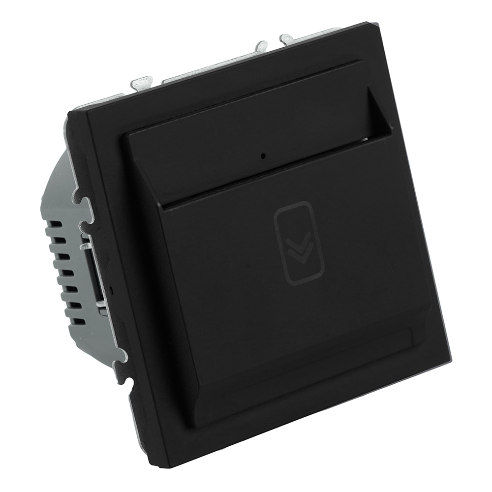 Выключатель карточный (механизм) Stekker Эмили 250В, 40А RSW40-5114-05 черный уголь soft touch 50700