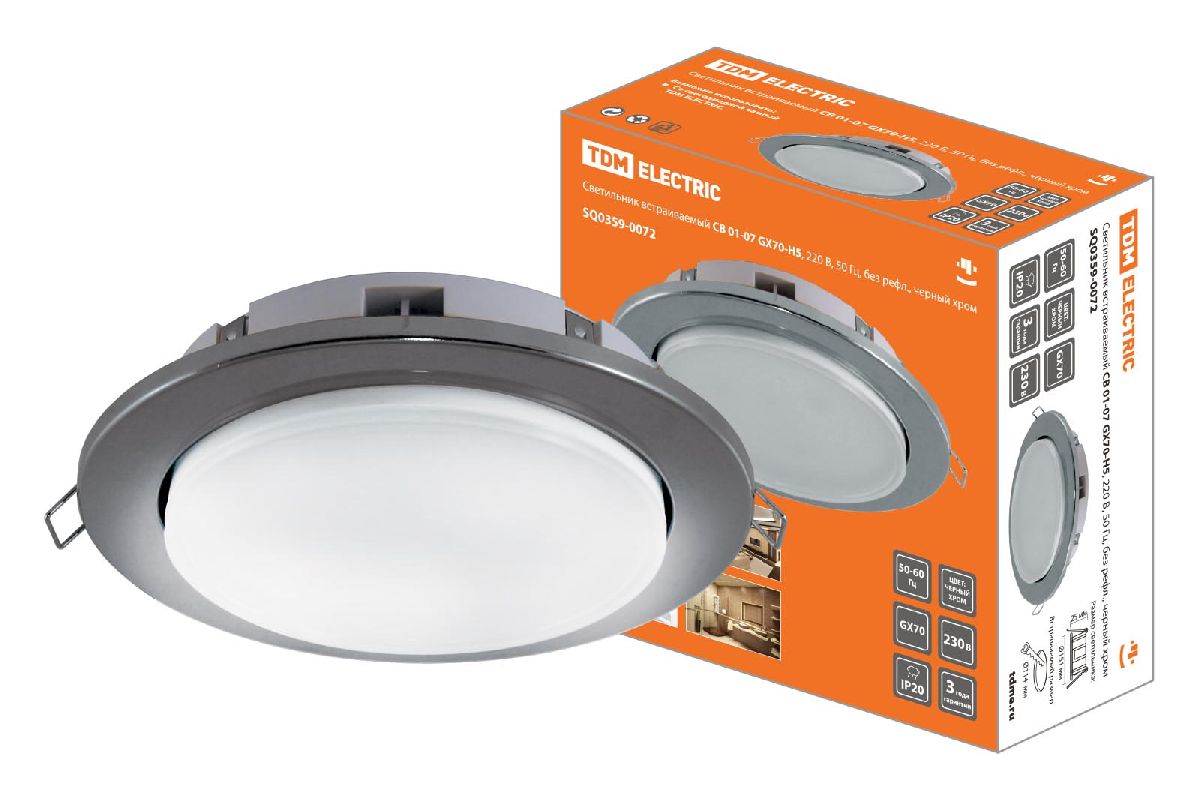 Встраиваемый светильник TDM Electric СВ 01-07 SQ0359-0072