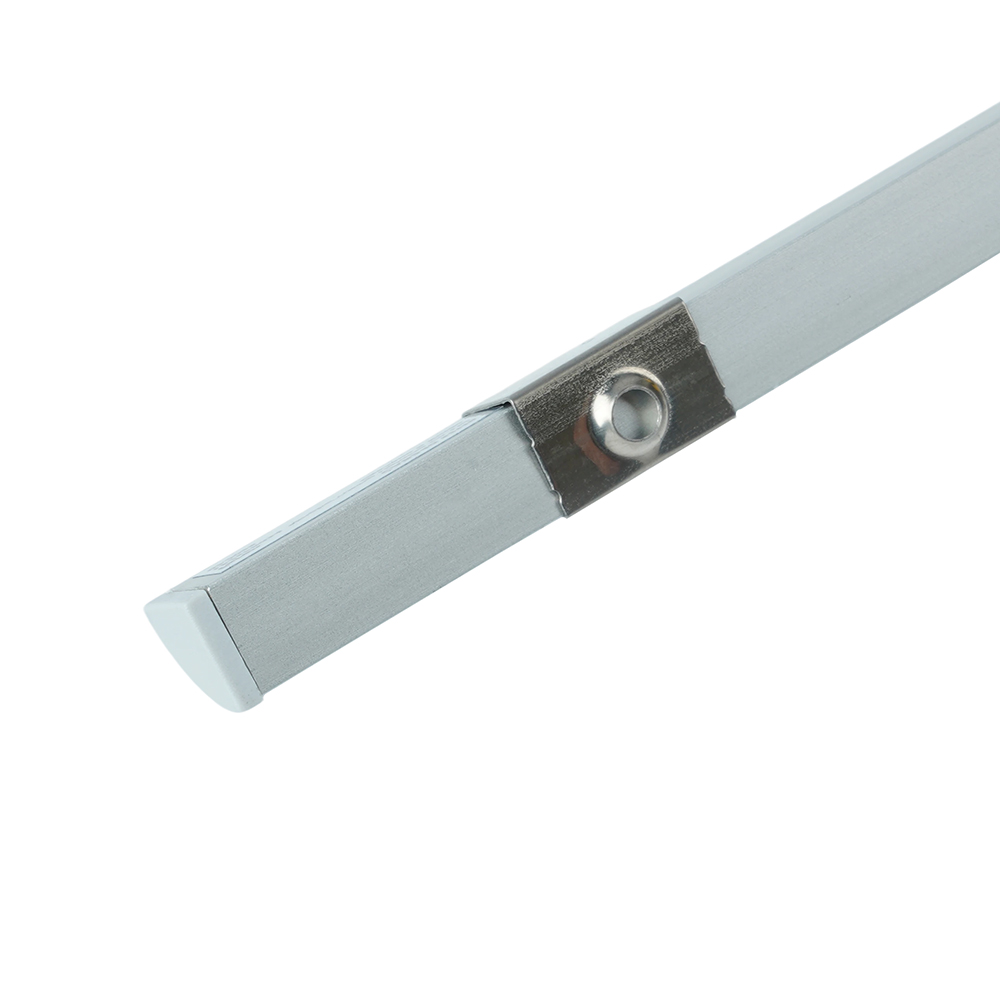 Профиль алюминиевый угловой круглый 7.9*7.9мм, серебро Feron CAB240 с матовым экраном, 2 заглушками, 4 крепежами в комплекте 52148