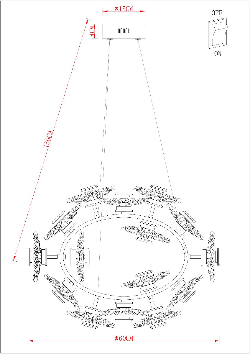 Подвесная люстра Arte Lamp Cherish A2097LM-90GO