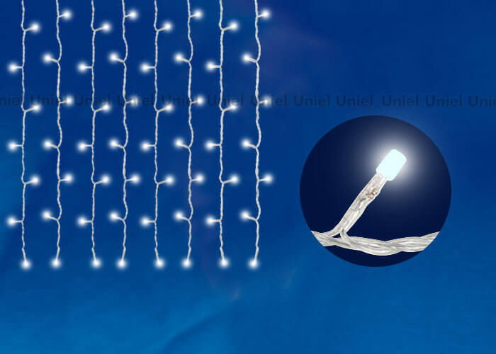 Светодиодная гирлянда (06739) Uniel занавес 220V белый ULD-C2030-240/DTA White IP20