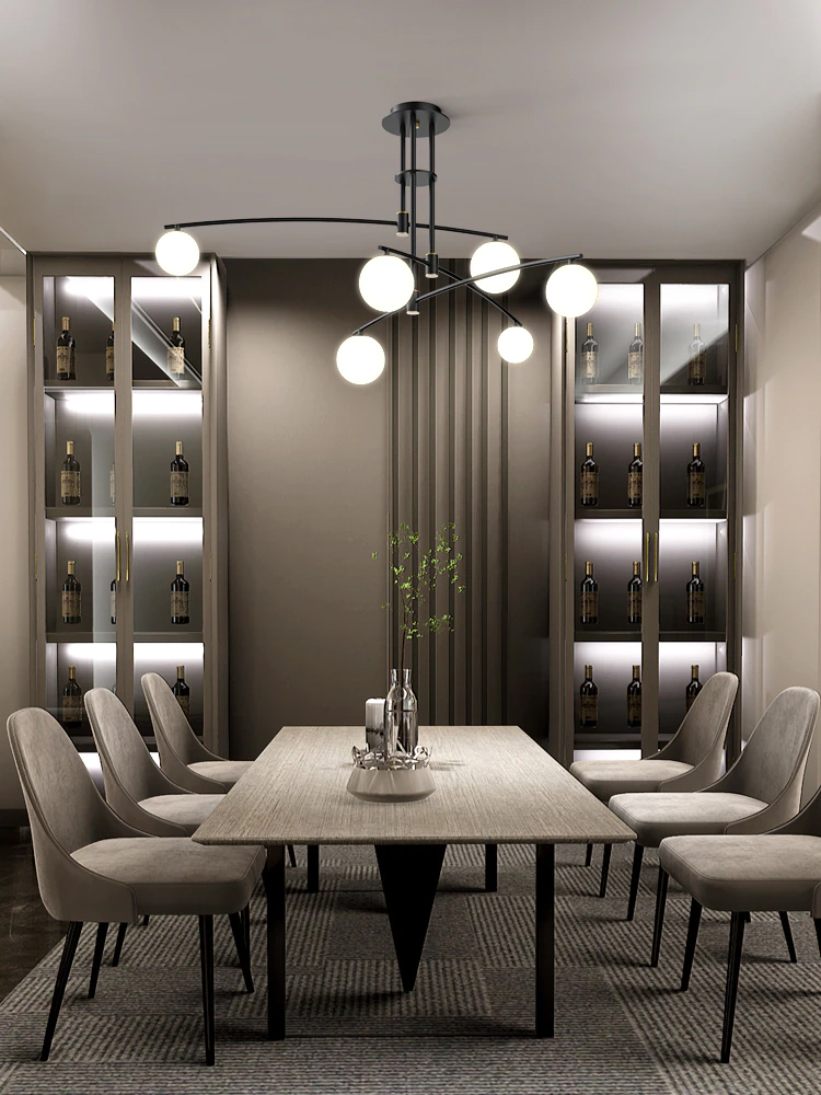 Люстра на штанге Delight Collection 8119P/6 black