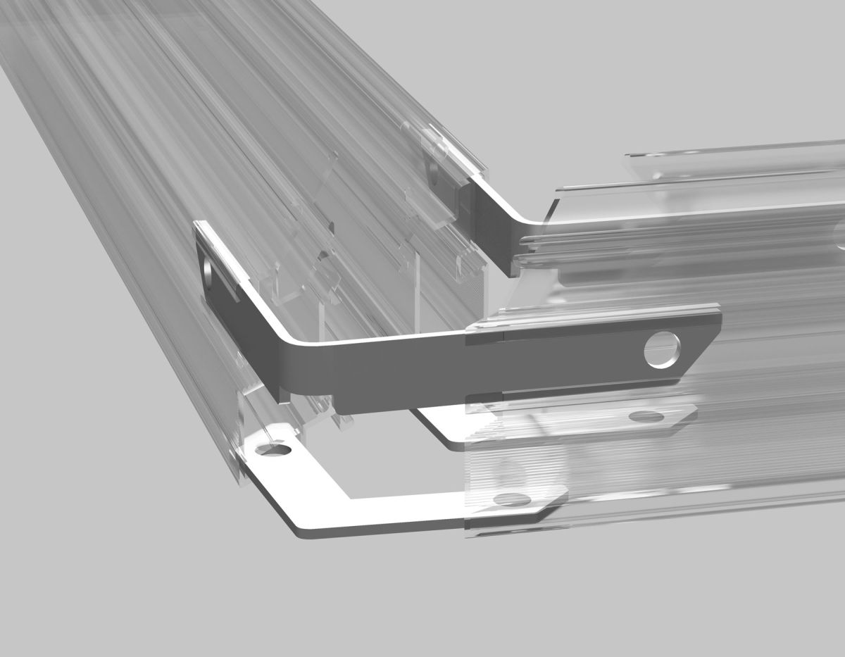 Комплект угловых вертикальных и горизонтальных соединителей 90 для магнитного шинопровода 4шт Ambrella Light Track System GL2015