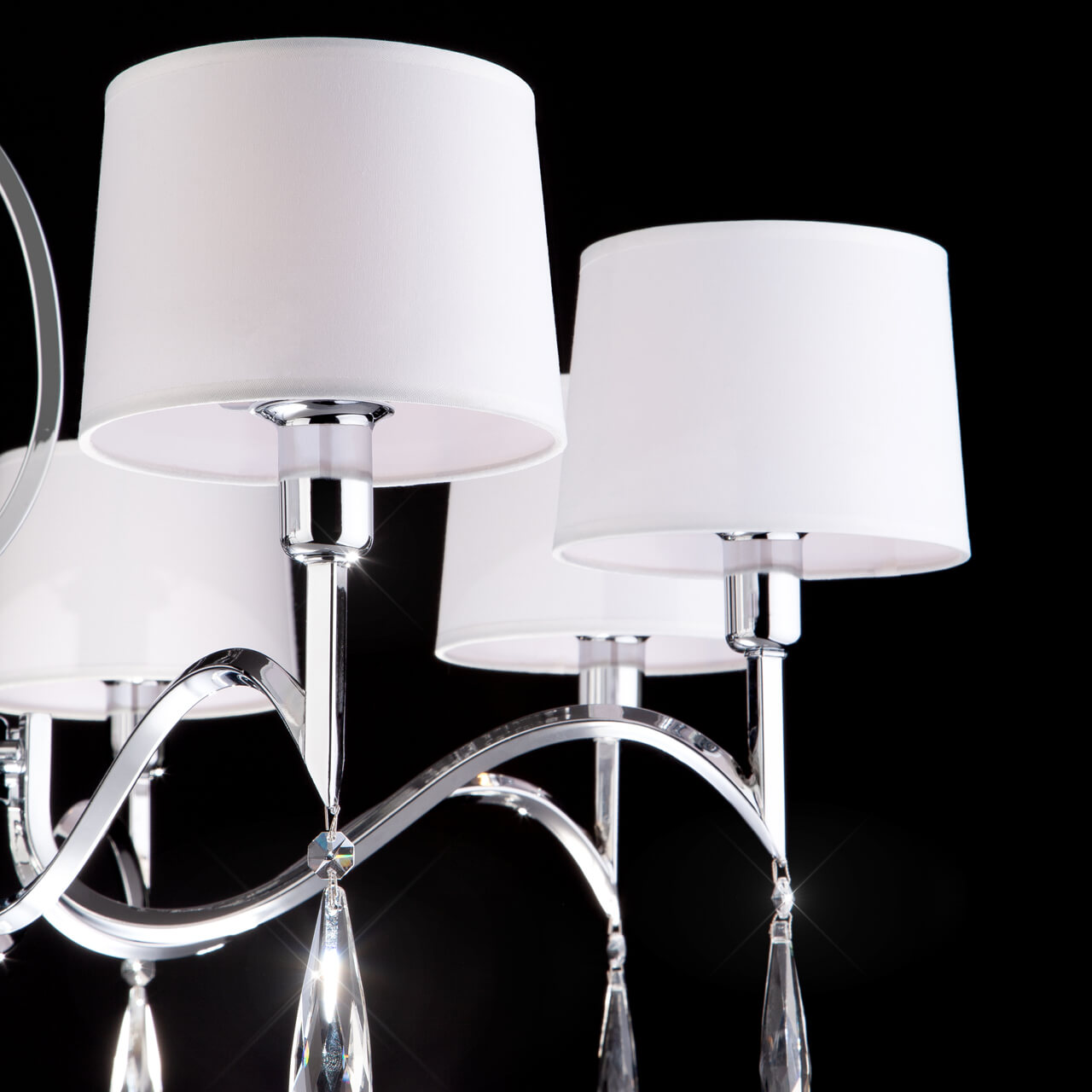 Подвесная люстра Eurosvet Madera 10127/8 хром/прозрачный хрусталь Strotskis Smart (10093/8)