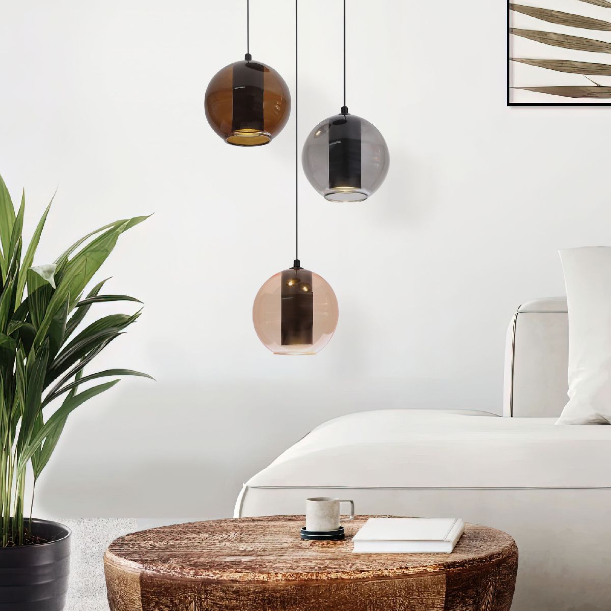 Подвесной светильник Eurosvet Cobble 50258/3 LED дымчатый/ бежевый/ шоколад a064554