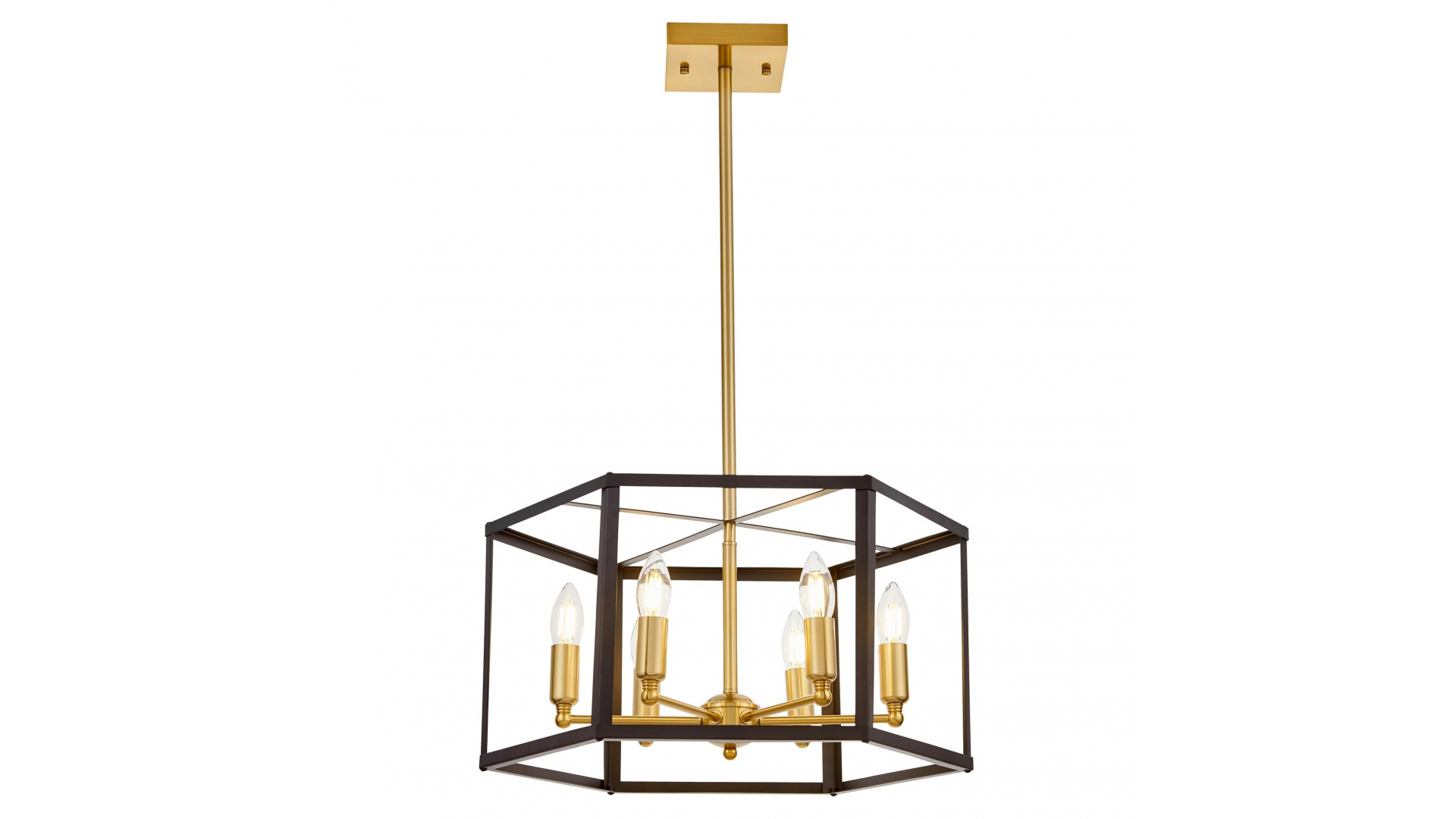 Подвесная люстра Lumina Deco Lorton LDP 1142-6 BK+MD