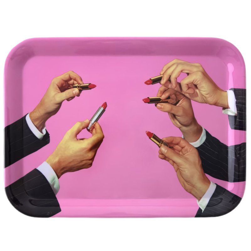 Поднос Lipsticks Pink Seletti Toiletpaper Tray 19030