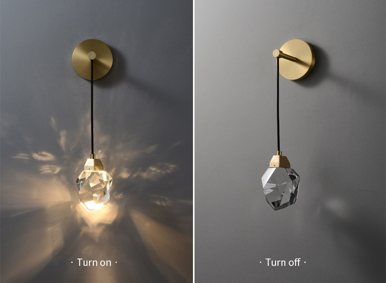 Бра DeLight Collection Crystal rock II 9701W brass