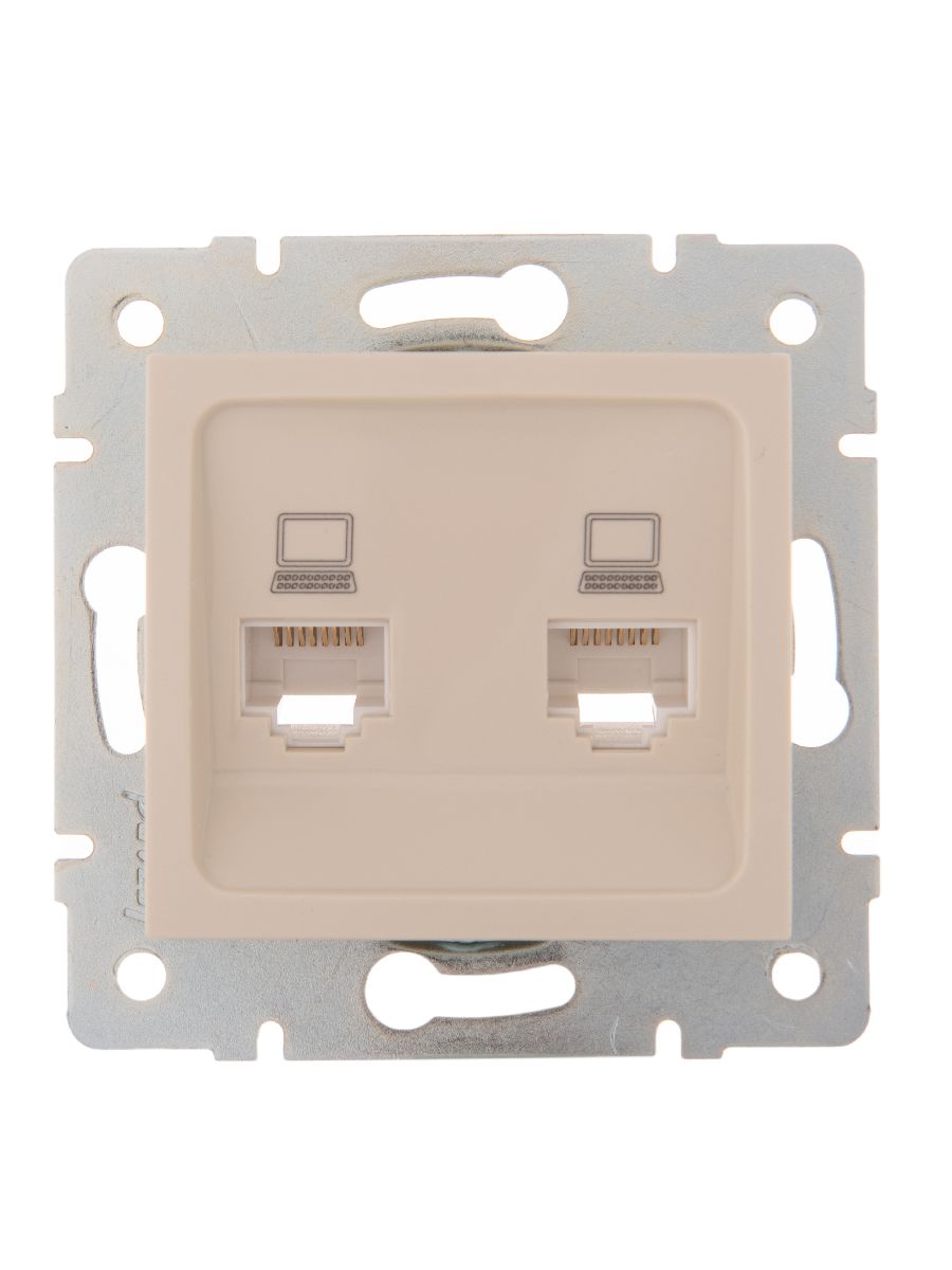 Розетка компьютерная двойная Lezard Karina 707-0388-141