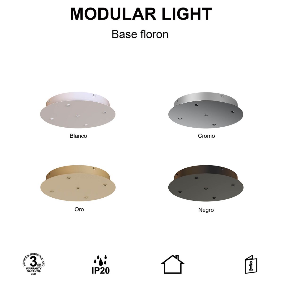 Основание потолочное 5L Mantra Modular Light Florones 9362