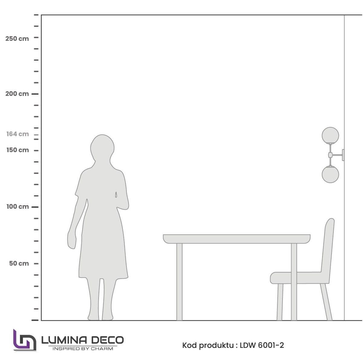 Бра Lumina Deco Zodiak LDW 6001-2 BK+WT