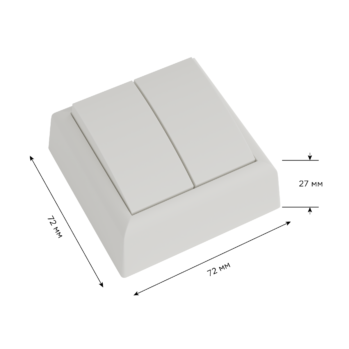 Выключатель двухклавишный Apeyron А56-111
