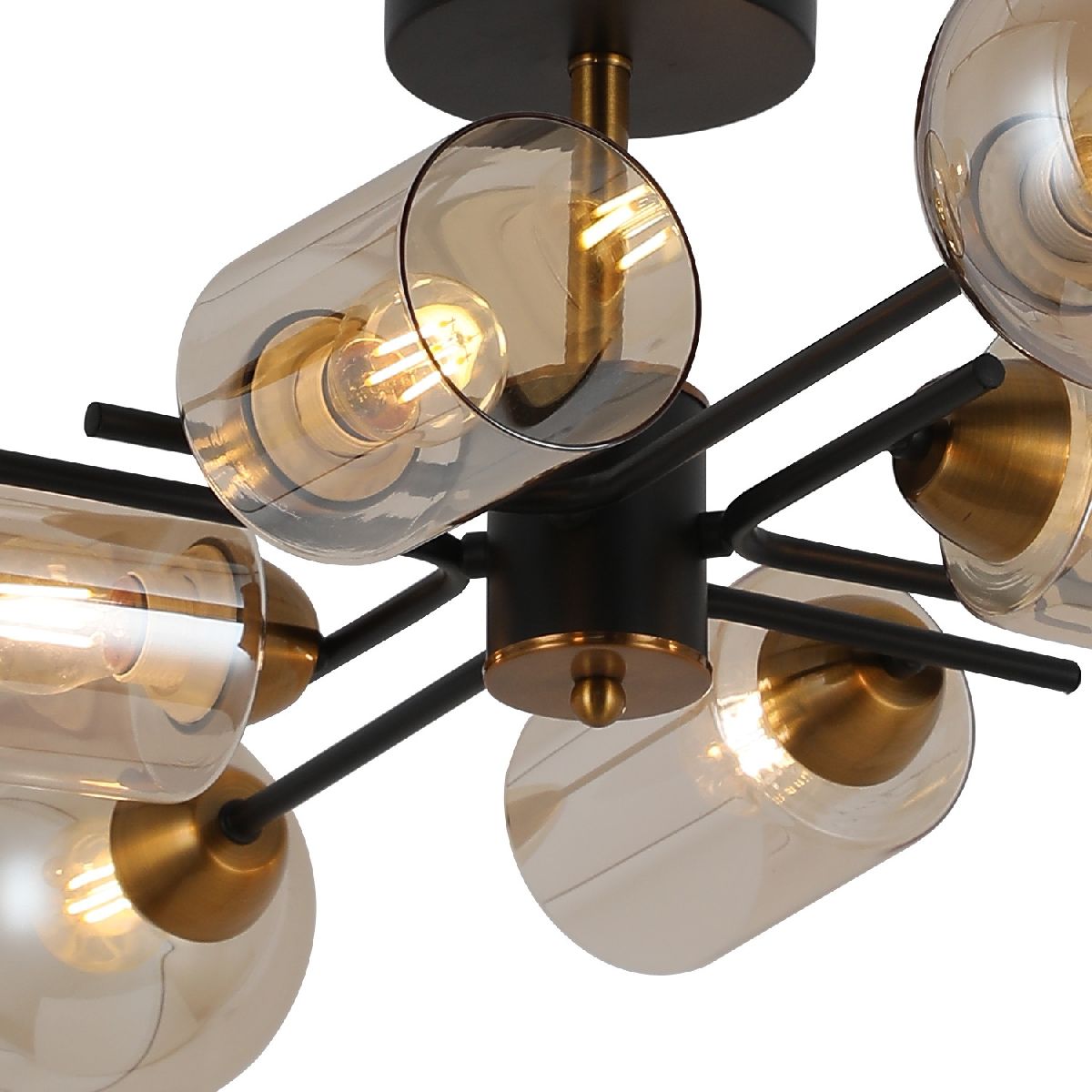 Люстра на штанге Illumico IL8243-8COU-79 BK GD