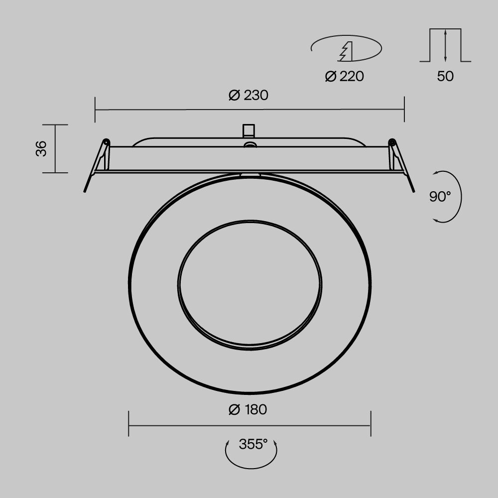 Встраиваемый спот Maytoni Vector DL102-12W4K-B