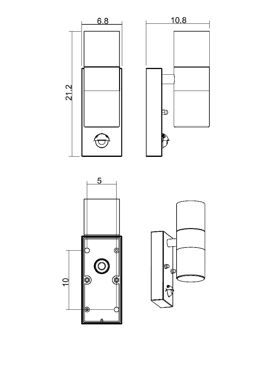 Архитектурный светильник Arte Lamp Mistero A3322AL-2BK