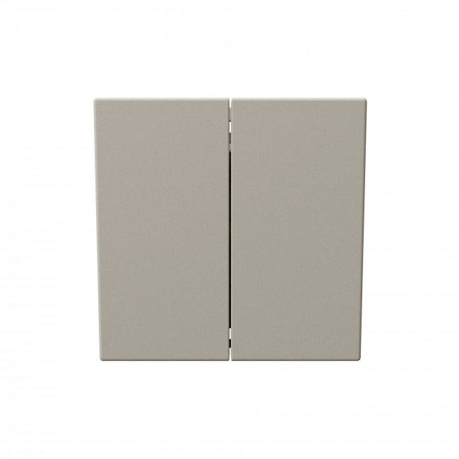 Выключатель двухклавишный 10A 250V с накладкой, цвет Сахара Jasmart FD3023SH