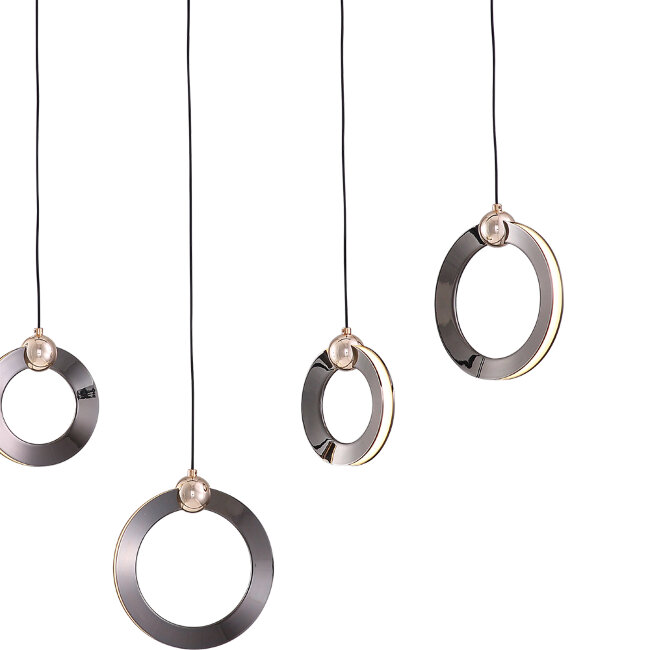 Подвесной светильник Lumien Hall Livin LH8028/5P-BK-PBK-SGD