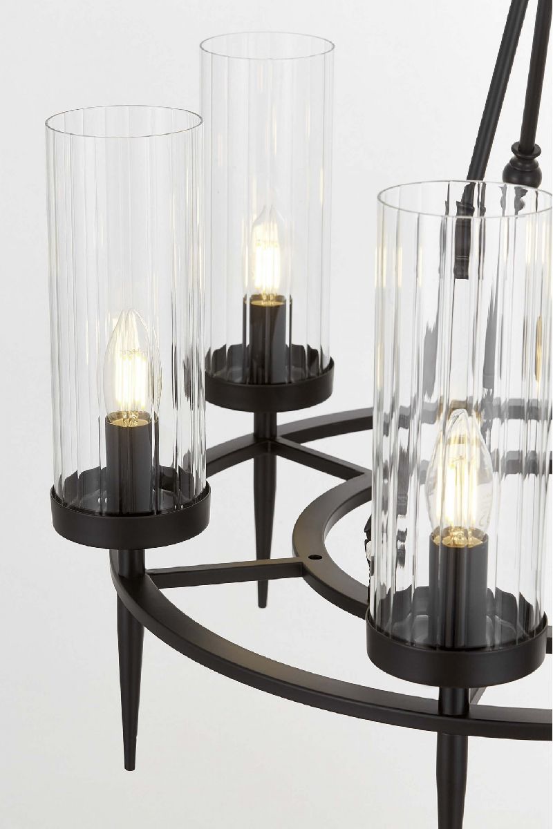 Подвесная люстра Lumina Deco Moratti LDP 8022-6 BK+PR