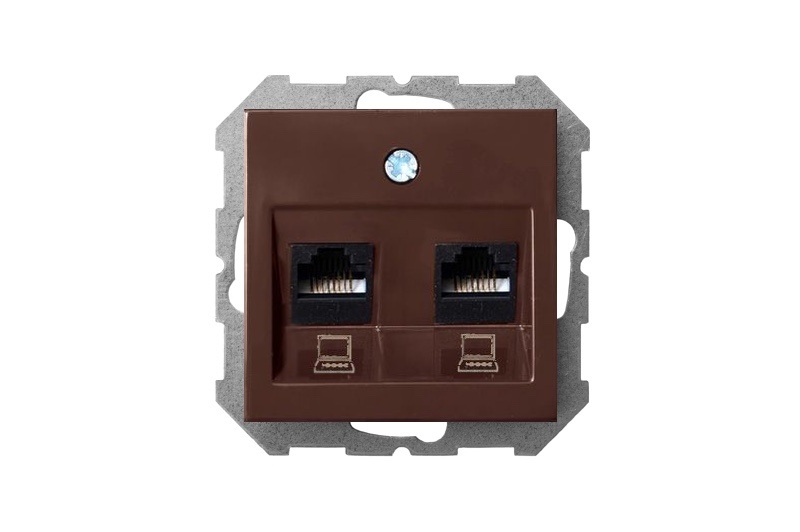 Розетка компьютерная двойная (2хRJ45) Liregus Epsilon 28-1451