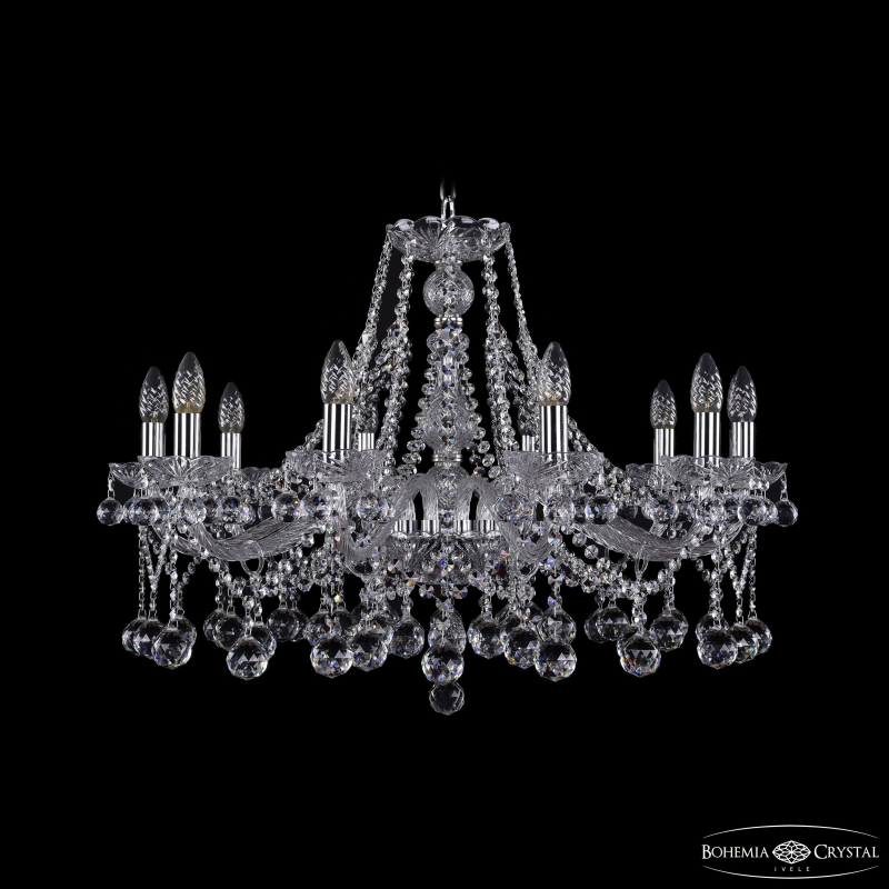 Подвесная люстра Bohemia Ivele Crystal 1413/10/300 Ni Balls