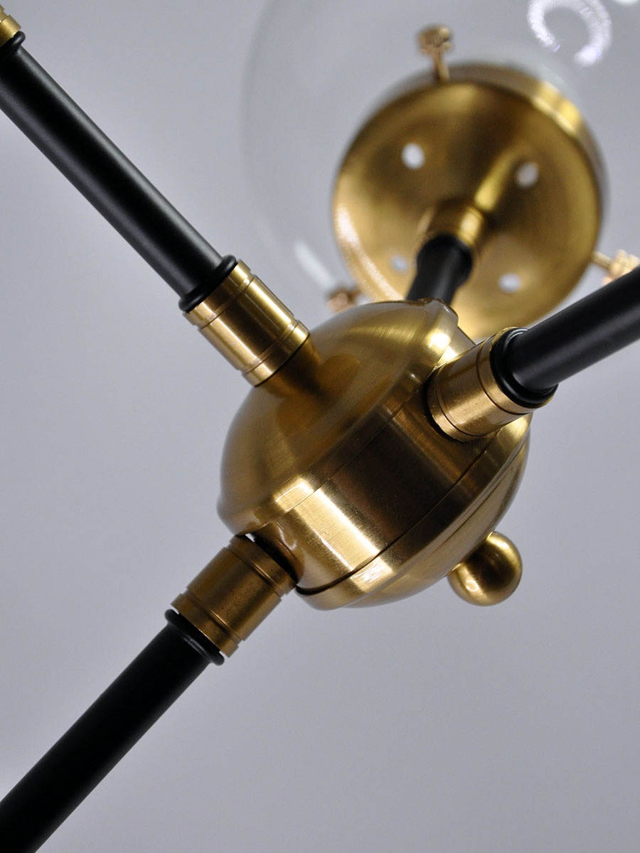 Люстра на штанге Elvan LU-208/3-E27-BkBaCl