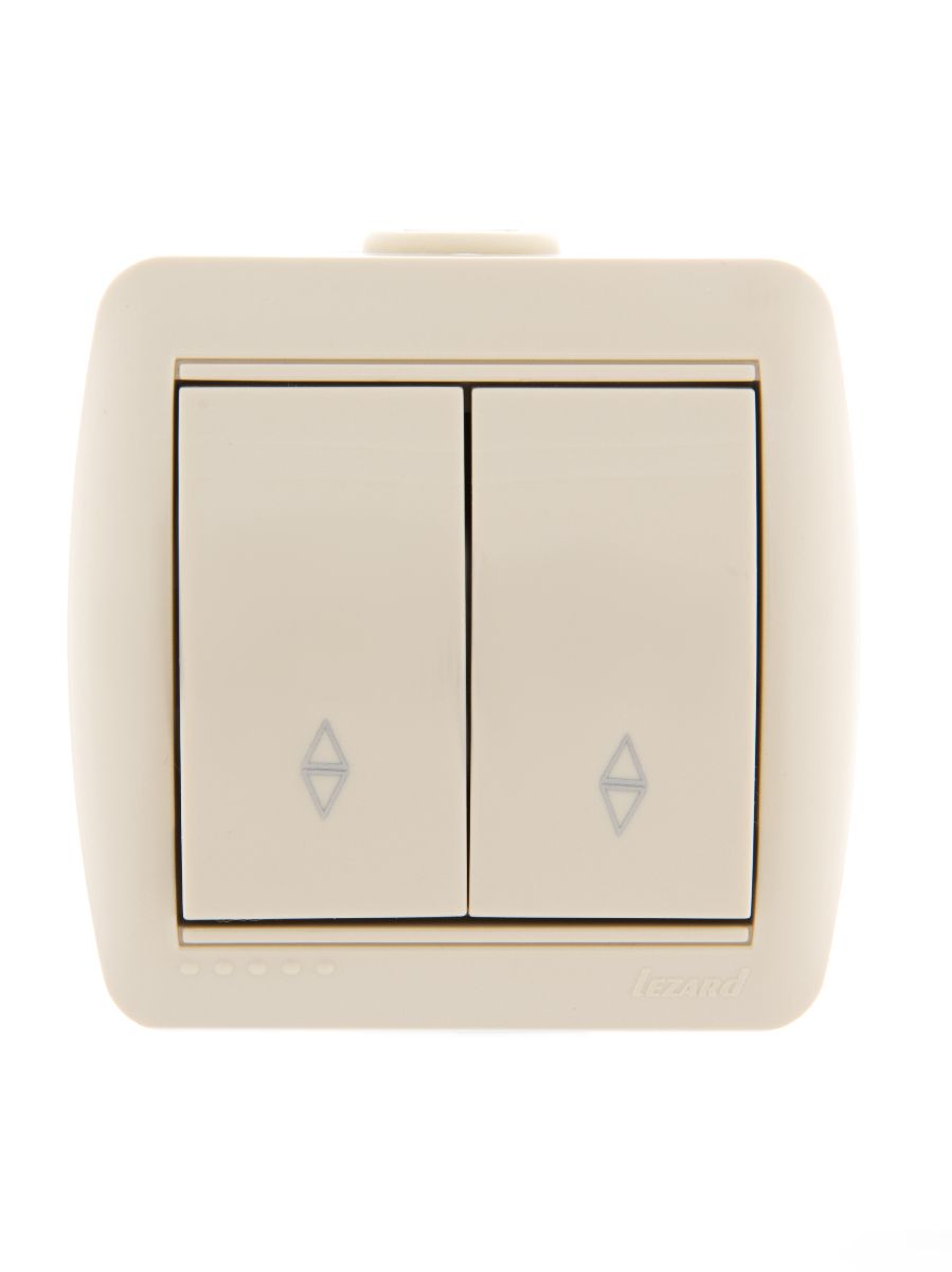 Выключатель проходной двойной Lezard Nata 710-0300-106
