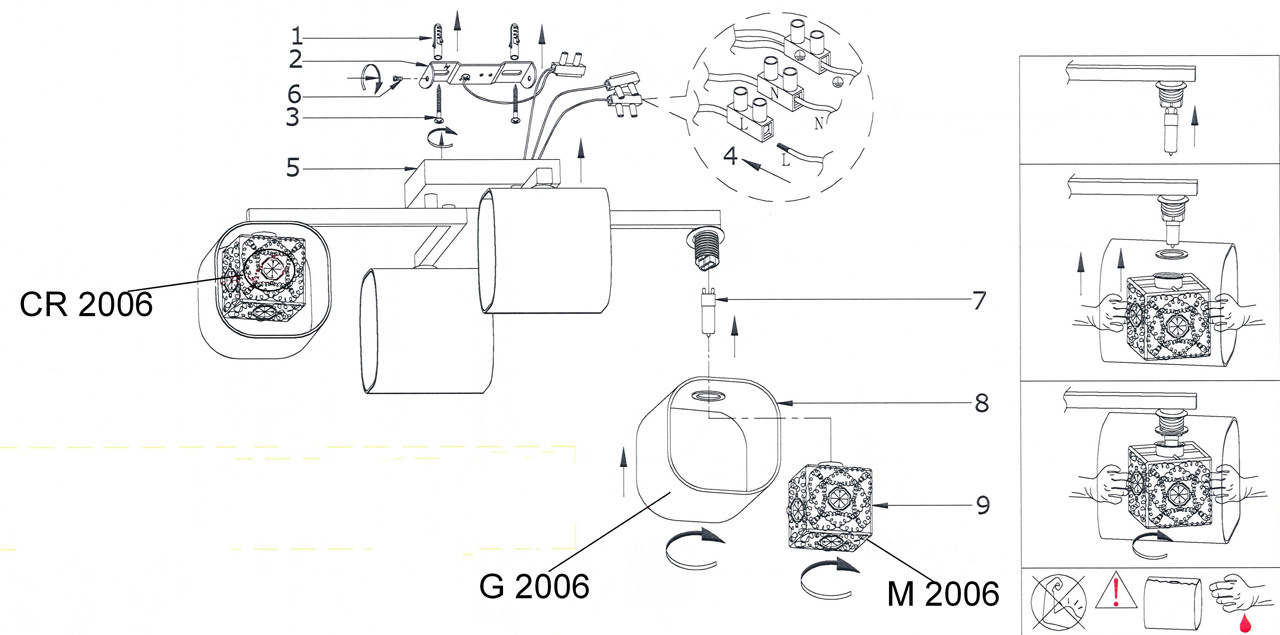 Потолочная люстра Odeon Light Forta 2006/4C