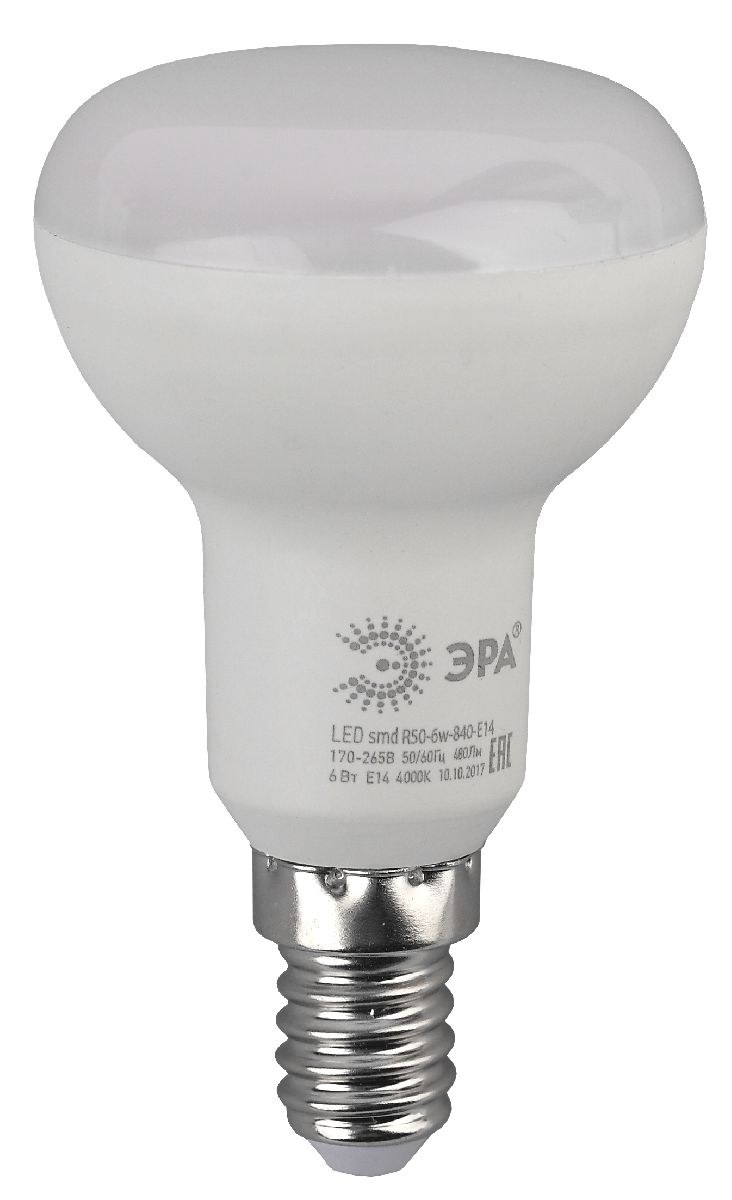 Лампа светодиодная Эра E14 6W 2700K LED R50-6W-827-E14 Б0028489