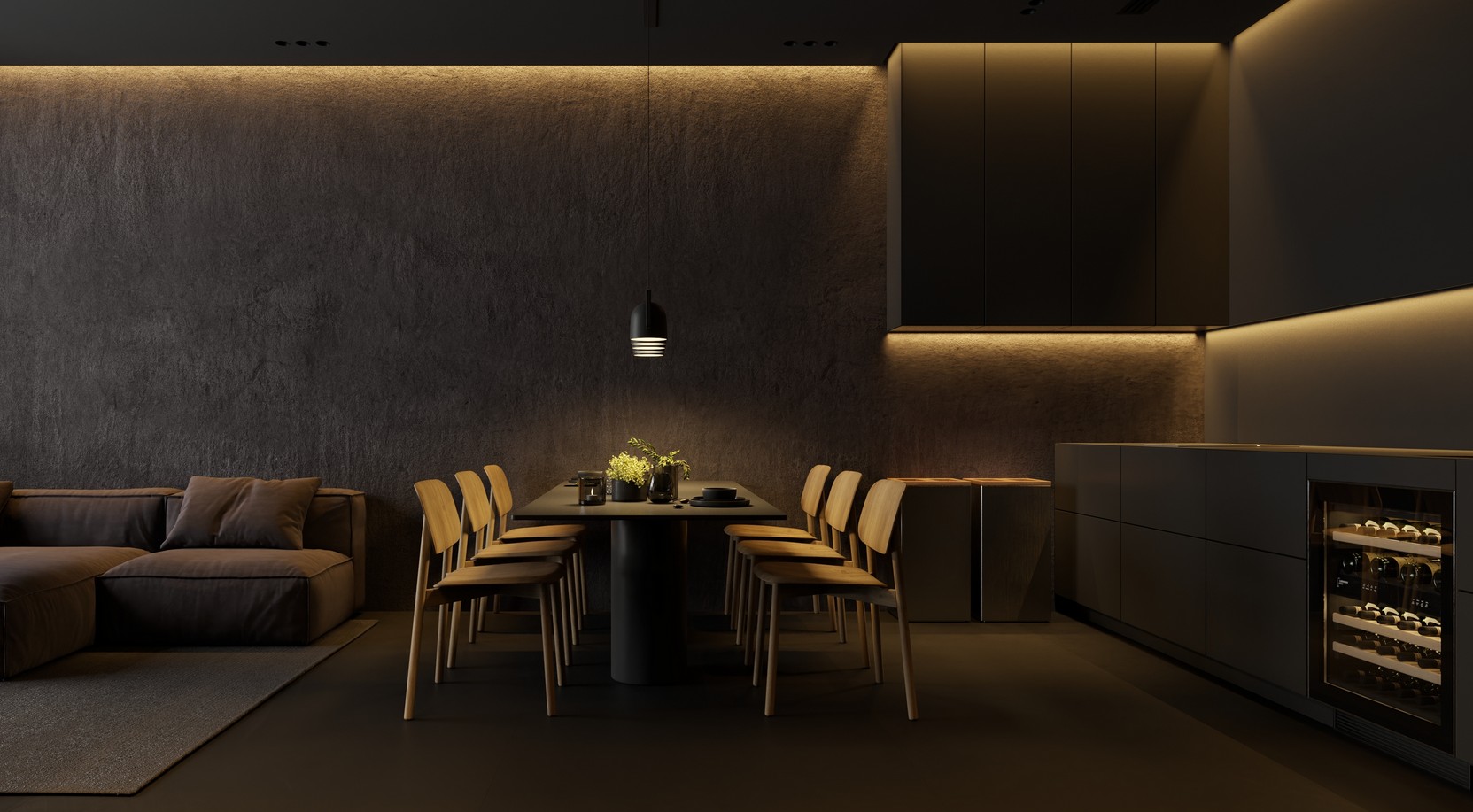 Интерьер с подсветкой мебели: как встроенные светильники меняют восприятие