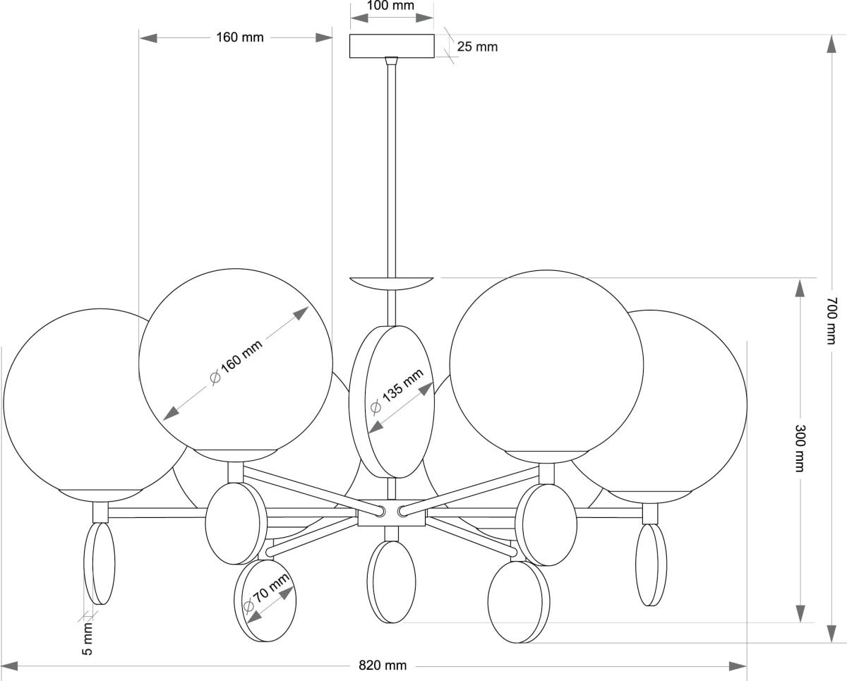 Подвесная люстра Kutek Dimaro DIM-ZW-6(Z)