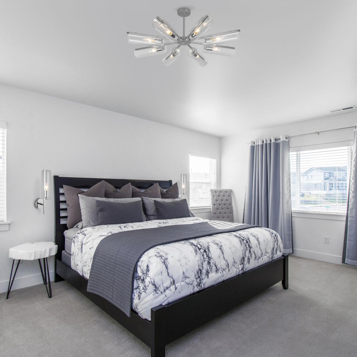 Люстра на штанге Eurosvet Trompeta 70144/8 хром a060901