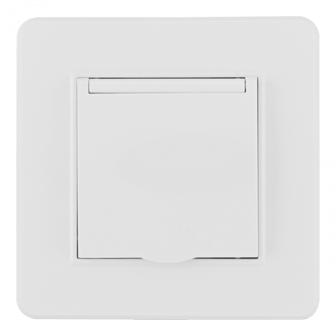 Комплект розетки с/з и шторками, защитной крышкой и рамкой Arte Milano SET16-1-41-1 white