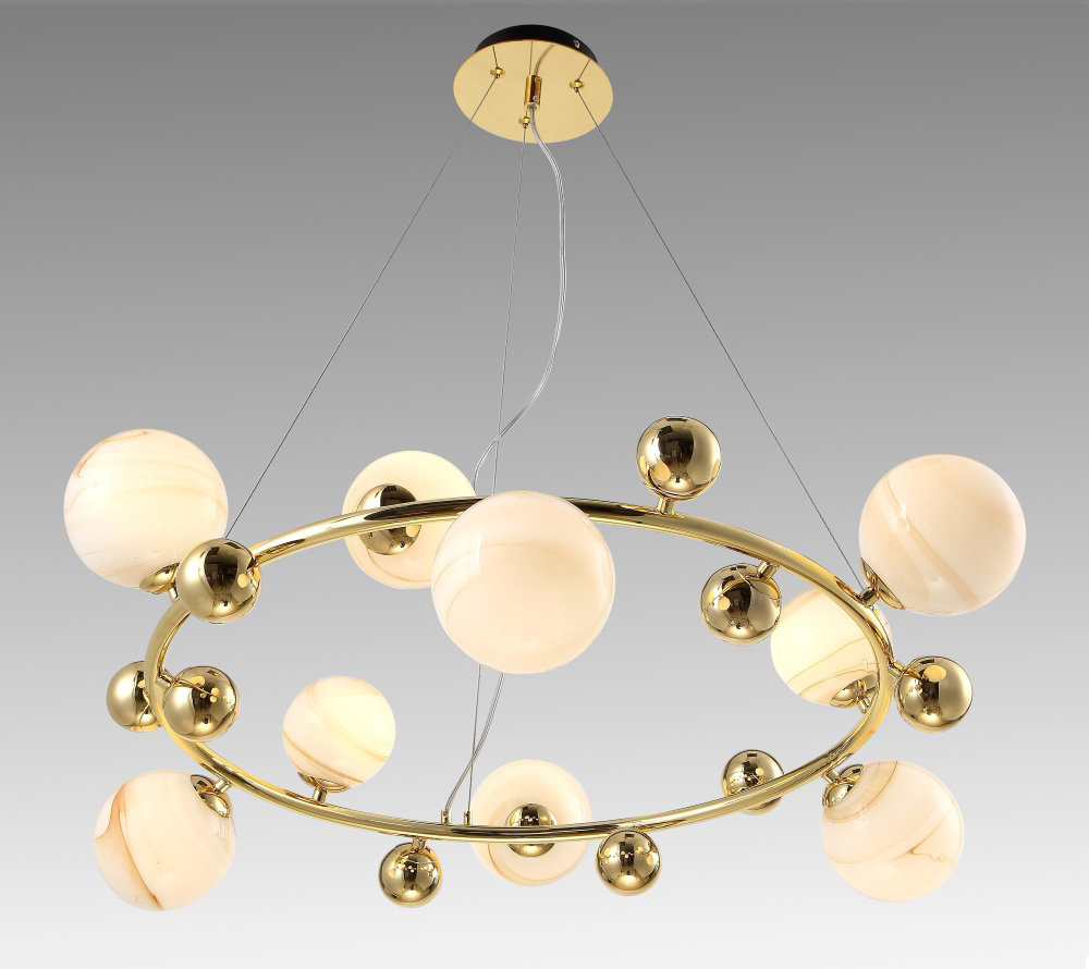 Подвесная люстра Crystal Lux Salvadore SP9H Gold