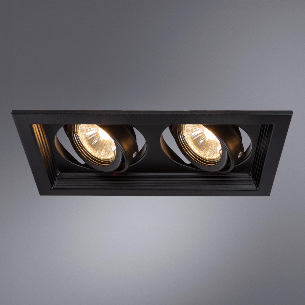 Встраиваемый светильник Arte Lamp Canis A6661PL-2BK УЦ