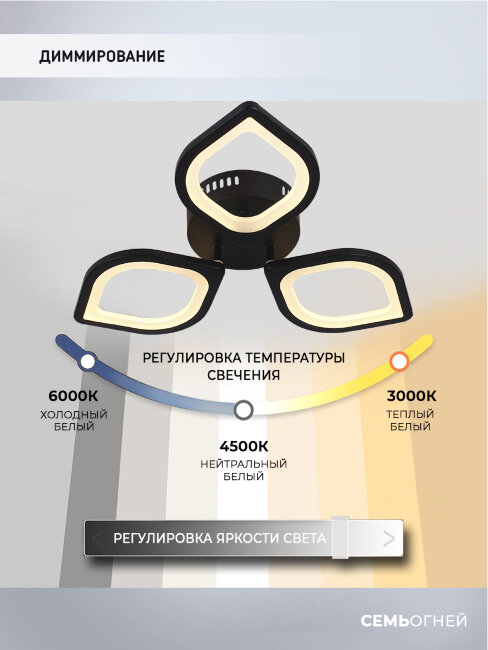 Потолочная люстра Seven Fires Lorea SF5019/3C-BK