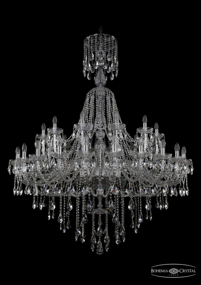 Подвесная люстра Bohemia Ivele 1415/24+12/530/XL-186/Ni