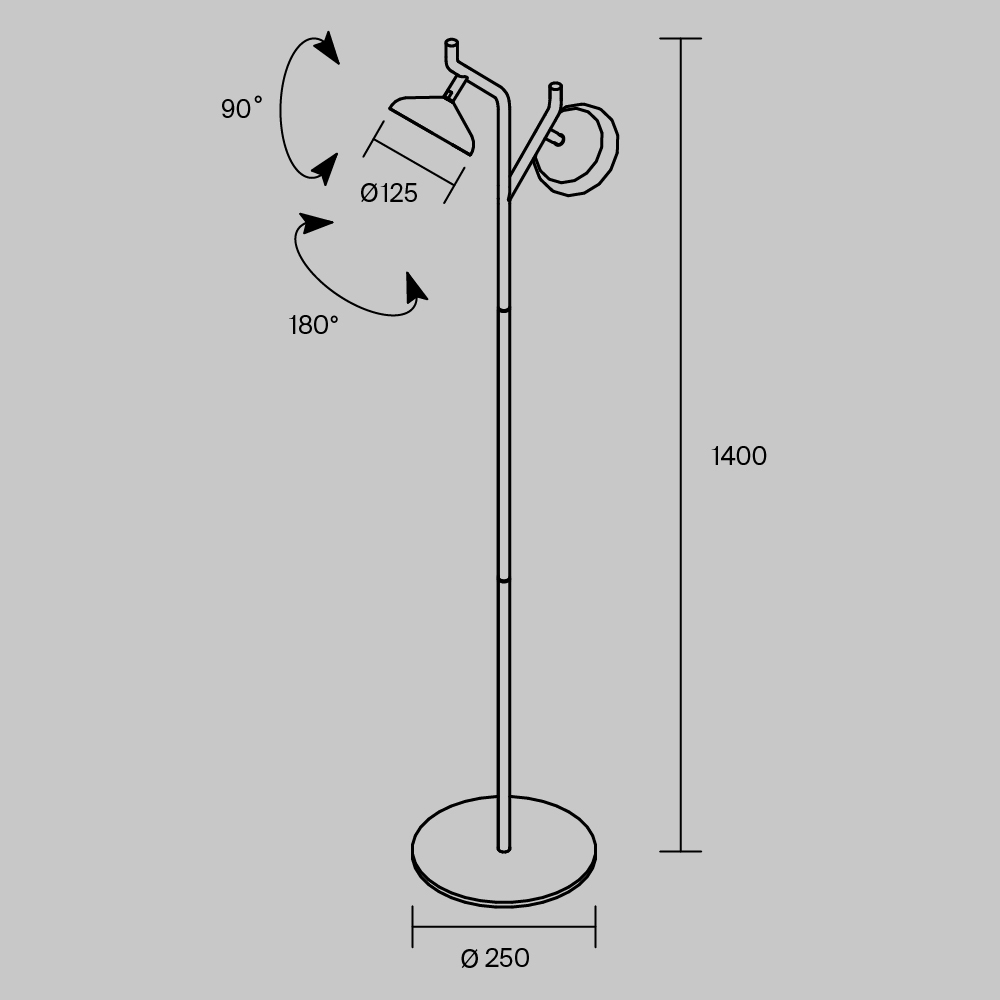 Торшер Maytoni Vita MOD451FL-L16B3K