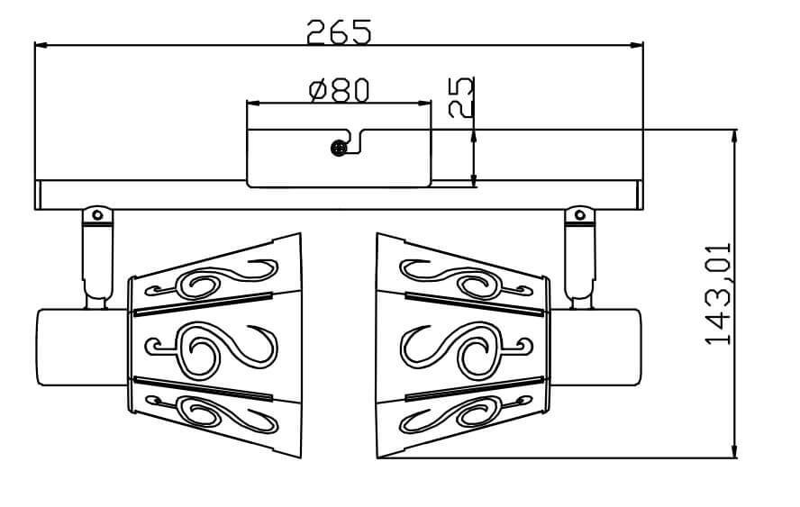 Спот Rivoli Nebbia 7003-702 Б0038100